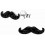 Mon-bijou - H22308 - Boucle d'oreille moustache en argent 925/1000