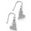 Boucle d'oreille tendance cœur zirconium en argent 925