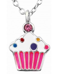 Mon-bijou - H28062 - Collier cake en argent 925/1000