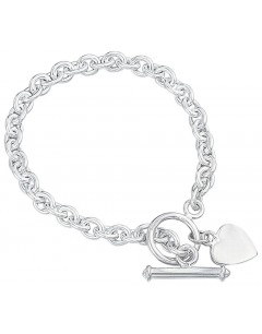Bracelet coeur en argent 925/1000