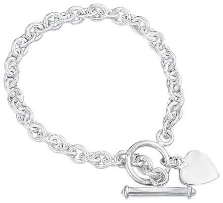 Bracelet coeur en argent 925/1000