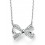 Collier tendance nœud de papillon zirconium en argent 925