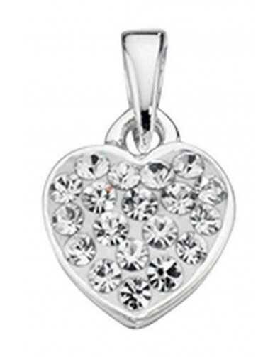 Collier cœur et zirconium en argent 925