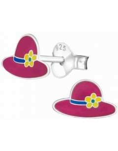 Mon-bijou - H18723 - Boucle d'oreille chapeau élégance en argent 925/1000