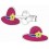 Mon-bijou - H18723 - Boucle d'oreille chapeau élégance en argent 925/1000