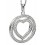 Collier tendance coeur zirconium en argent 925