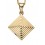 Collier porte bonheur pyramide en or 375