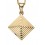 Mon-bijou - D2052 - Collier porte bonheur pyramide en or 375/1000