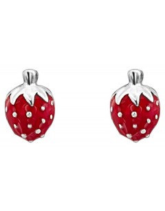 Mon-bijou - DC165 - Superbe Boucle d'oreille fraise pour petite fille en argent 925/1000