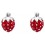 Superbe Boucle d'oreille fraise pour petite fille en argent 925