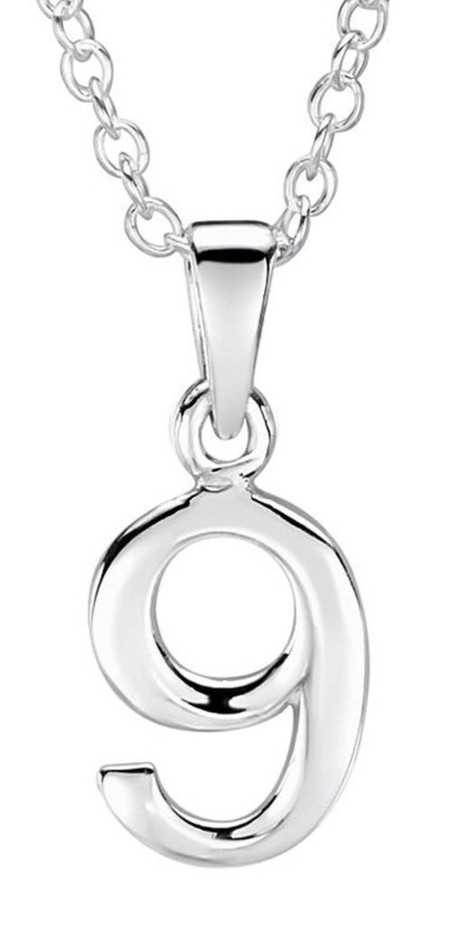 Collier numéro porte bonheur en argent 925