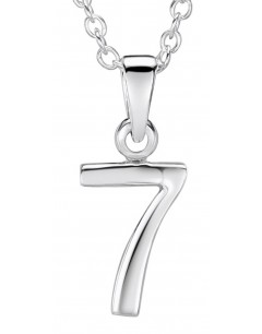 Mon-bijou - DC7 - Collier nombre porte bonheur en argent 925/1000