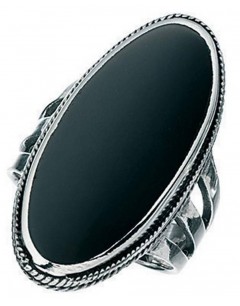 Bague onyx en argent 925/1000