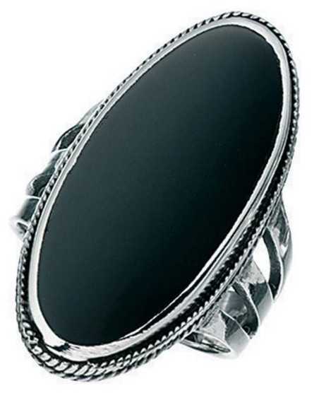 Bague onyx en argent 925/1000