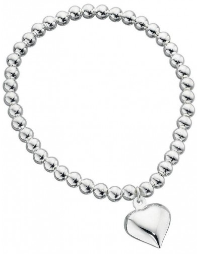 Bracelet perle coeur en argent 925/1000