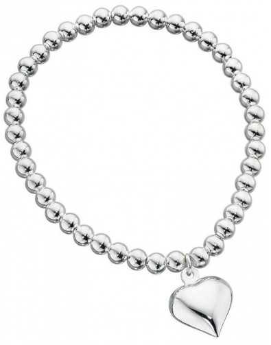 Bracelet perle coeur en argent 925