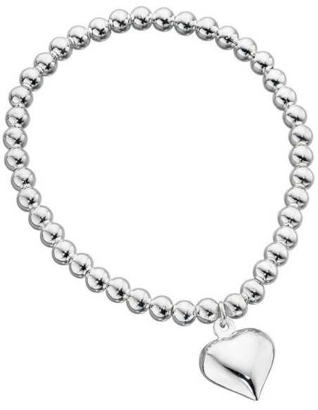 Bracelet perle coeur en argent 925