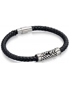 Mon-bijou - D4725 - Bracelets chic cuir en acier inoxydable