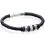 Mon-bijou - D3898 - Bracelets chic cuir en acier inoxydable
