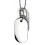 Collier chic plaque identité en acier inoxydable