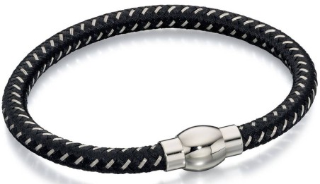 Mon-bijou - D4734 - Bracelets chic en nylon et acier inoxydable