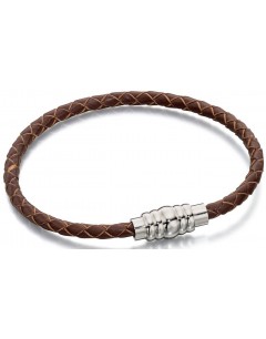 Mon-bijou - D4727 - Bracelet cuire en acier inoxydable