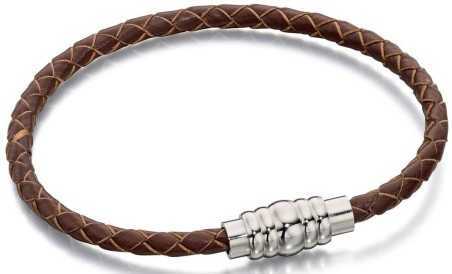 Mon-bijou - D4727 - Bracelet cuire en acier inoxydable