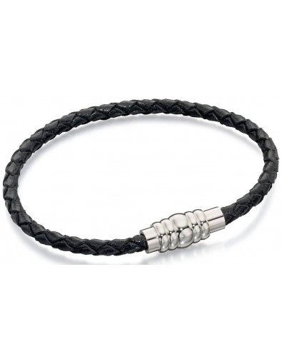 Mon-bijou - D4726 - Bracelets chic cuir en acier inoxydable