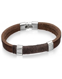 Mon-bijou - D4558 - Bracelets chic cuir et coton en acier inoxydable