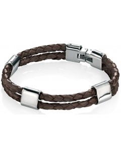 Mon-bijou - D4417c - Bracelets chic cuir en acier inoxydable