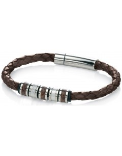 Mon-bijou - D4209 - Bracelets chic cuir en acier inoxydable