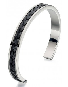 Mon-bijou - D4723c - Bracelets chic cuir en acier inoxydable