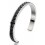 Mon-bijou - D4723c - Bracelets chic cuir en acier inoxydable