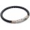 Mon-bijou - D4687 - Bracelet chic cuire plaqué Or rose en acier inoxydable