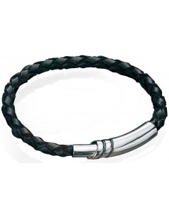 Mon-bijou - D2915 - Bracelet cuire oxydée en argent 925/1000
