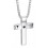 Collier croix et saphir en argent 925