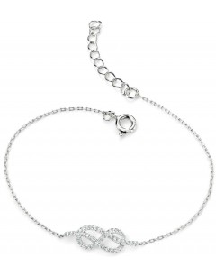 Mon-bijou - D4576 - Bracelet infini zirconium en argent 925/1000