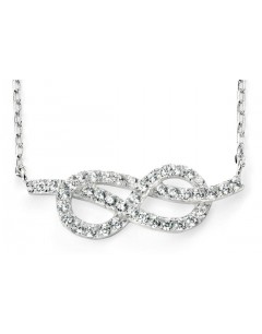 Mon-bijou - D3741 - Collier tendance infini avec zirconium en argent 925/1000