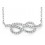 Collier tendance infini avec zirconium en argent 925