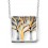 Mon-bijou - D3828 - Collier arbre de vie tendance plaqué rhodium et plaqué Or en argent 925/1000