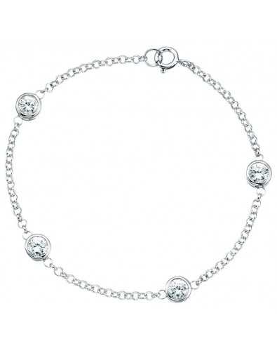 Bracelet original zirconium en argent 925