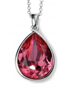 Mon-bijou - D4057 - Collier rose en cristal de Swarovski en argent 925/1000