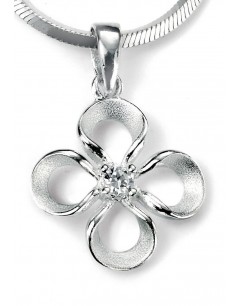 Mon-bijou - D4060c - Collier fleur en argent 925/1000