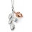 Collier tendance feuilles et noisette plaqué Or rose en argent 925