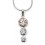 Collier tendance plaqué Or rose et zirconium en argent 925