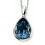 Mon-bijou - D4208 - Collier en cristal de Swarovski bleu et plaqué rhodium en argent 925/1000