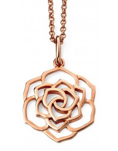 Mon-bijou - D4211c - Collier Rose plaqué Or rose en argent 925/1000