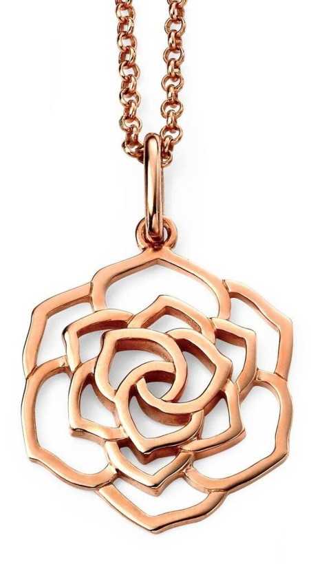 Collier plaqué Or rose en argent 925