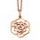 Mon-bijou - D4211c - Collier Rose plaqué Or rose en argent 925/1000