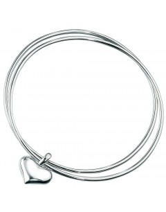 Double bracelets coeur en argent 925/1000